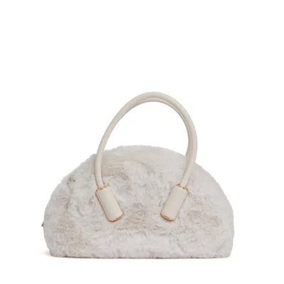 Themoirè Shell-colored Eco Fur Trunk In Multi