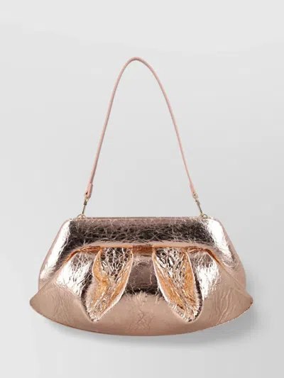 Themoirè Shiny Texture Top Handle Bag