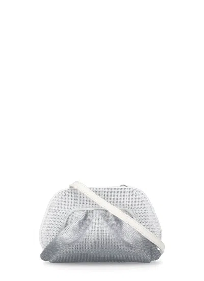 Themoirè Strass Degrade Pochette In Silver