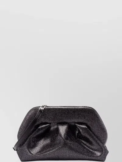 Themoirè Strass Tia Clutch Bag In Black