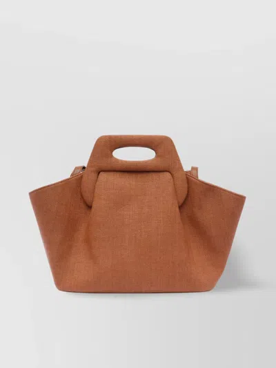 Themoirè Straw Shoulder Bag Two Handles