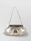 Themoirè Structured Pleated Clutch Shoulder Strap