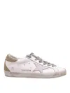 Themoirè Super Star In Leather With Platinum Glitter In White