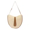Themoirè Tike Straw Shoulder Bag In Beige