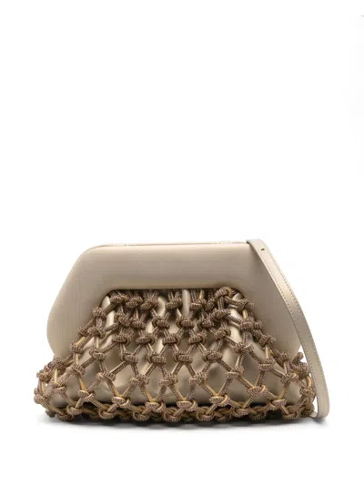 Themoirè Tia Clutch Bag In 金色