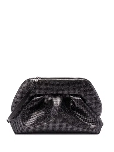 Themoirè Tia Clutch Bag In Black