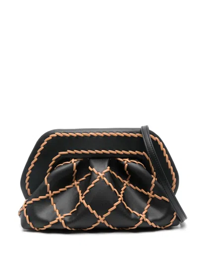 Themoirè Tia Clutch Bag In Black