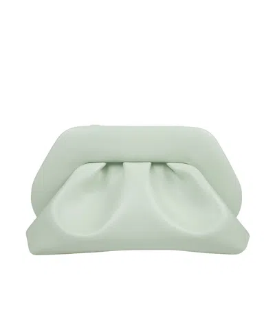 Themoirè Tia Clutch Bag In Green