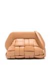 Themoirè Tia Weaved Vegan Leather Clutch In Neutrals