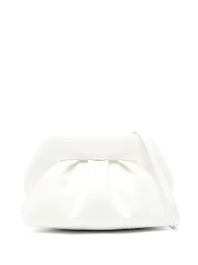 Themoirè Tia Clutch Bag In White