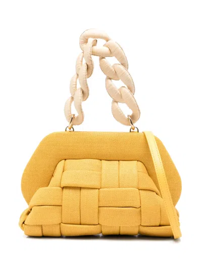 Themoirè Tia Clutch Bag In Yellow