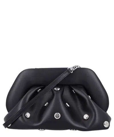 Themoirè Tia Clutch In Black