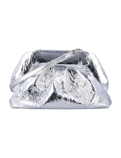 Themoirè Tia Clutch Metallic In Silver
