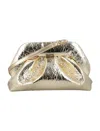 Themoirè Tia Clutch Pineapple Leather In Gold