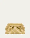 Themoirè Tia Lace Vegan Fabric Clutch Bag In Olive