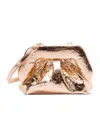 Themoirè Pineapple Cross Body Bag With Pleat Detailing In Nude