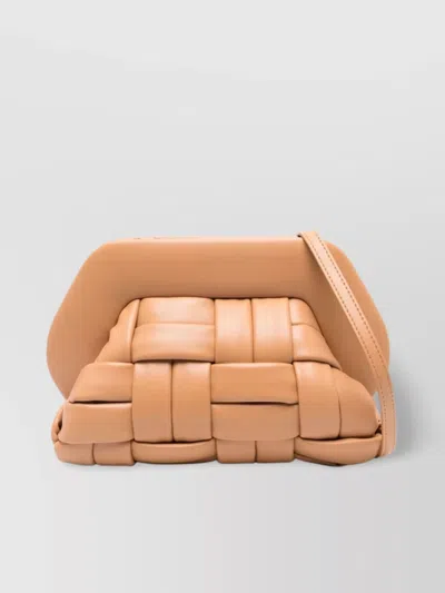 Themoirè Tia Rectangular Weaved Vegan Leather Clutch