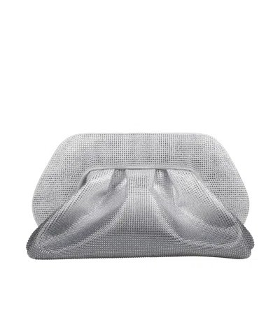 Themoirè Tia Rhinestone-embellished Clutch Bag In Gray