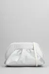 Themoirè Gea Strass Clutch In Silver Fabric In Silver