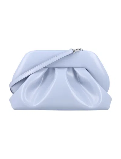 Themoirè Tia Vegan Fabric Clutch In Dusty Blue