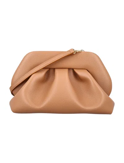Themoirè Tia Vegan Fabric Clutch In Macadamia