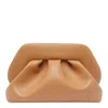 Themoirè Ruched Clutch Bag Detachable Shoulder Strap In Neutral
