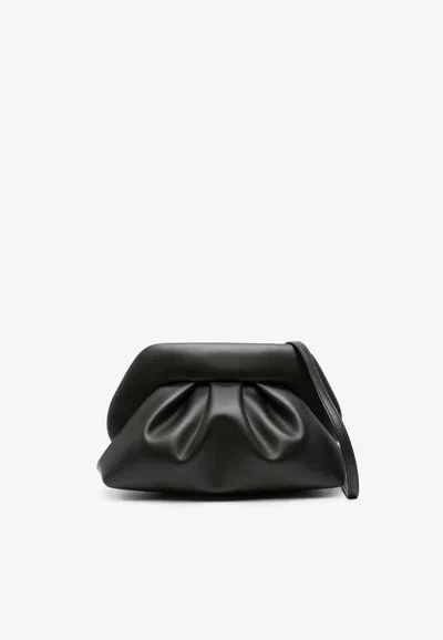 Themoirè Tia Vegan Leather Clutch Bag In Black