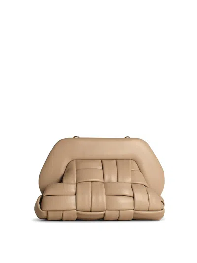 Themoirè Tia Weaved Beige Vegan Leather Bag