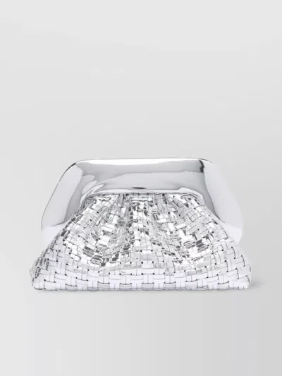 Themoirè Tia Weaved Laminated Clutch Bag