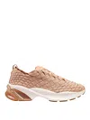 Themoirè Trainer Sneakers In Woven Fabric In Pink