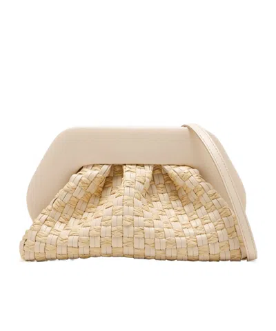 Themoirè Woven Clutch In Sand