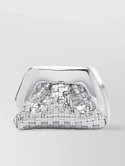 Themoirè Woven Design Laminated Clutch Bag