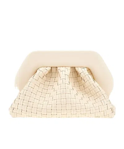 Themoirè Woven Shoulder Bag In Nude