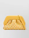 Themoirè Woven Straw Micro Clutch Bag