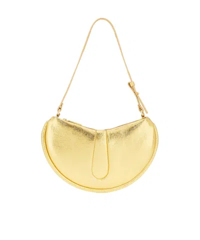 Themoirè Zippered Shoulder Bag In Yellow