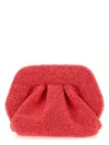 Themoirè Textured Gathered Bag With Detachable Strap In Red