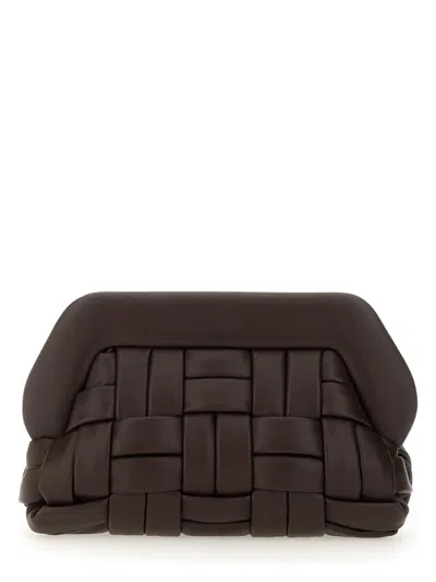 Themoirã¨ Women's Bios Weaved Vegan Leather Clutch In Brown