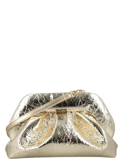 Themoirã¨ Women's Tia Clutch Pineapple Leather In Gold