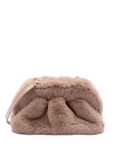 Themoirã¨ Women's Tia Faux Fur Clutch In Beige