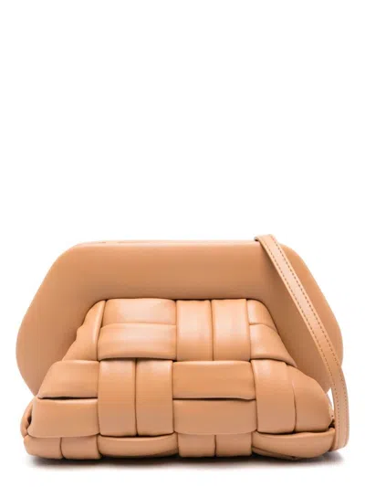 Themoirã¨ Women's Tia Weaved Vegan Leather Clutch In Beige