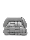 Themoirã¨ Women's Tia Weaved Vegan Leather Clutch In Grey