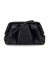 Themoirè Modern Pleated Shoulder Bag Detachable Strap In Black