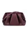 Themoirè Pleated Shoulder Strap Structured Clutch Bag In Gray