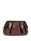 Themoirè Afrodite Crocodile-effect Clutch Bag In Brown