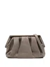 Themoirè Afrodite Pleated Clutch Bag In Gray