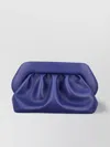 Themoirè Structured Vegan Leather Clutch With Detachable Strap
