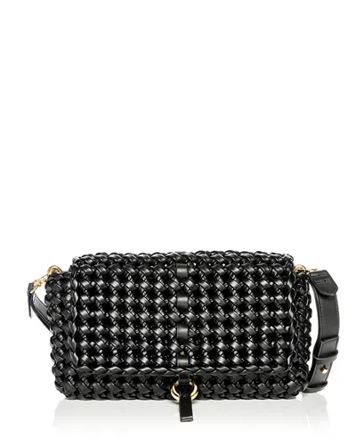 Themoirè Themoire Asteri Knots Shoulder Bag In Black/gold