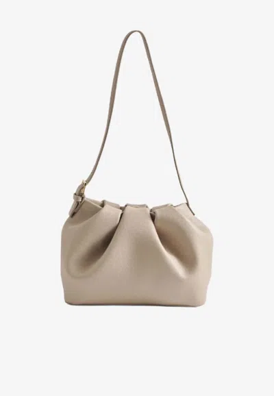 Themoirè Athena Bottolato Corn Shoulder Bag In Sand