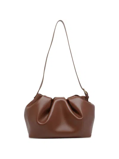 Themoirè "athena" Bucket Vegan Fabric Bag In Brown