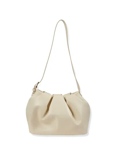 Themoirè Athena Draped Bucket Bag In Neutral